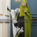 Contrasted Floral Kaftan