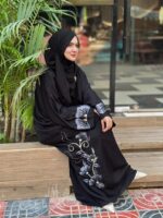 Dubai Imported Karchupi Bow Abaya - Image 2