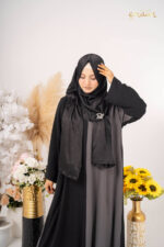 Liyana Contrasted Abaya - Image 2