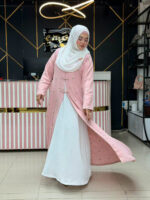 Pink Lily Abaya with CEY Inner - Image 3