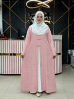 Pink Lily Abaya with CEY Inner - Image 2